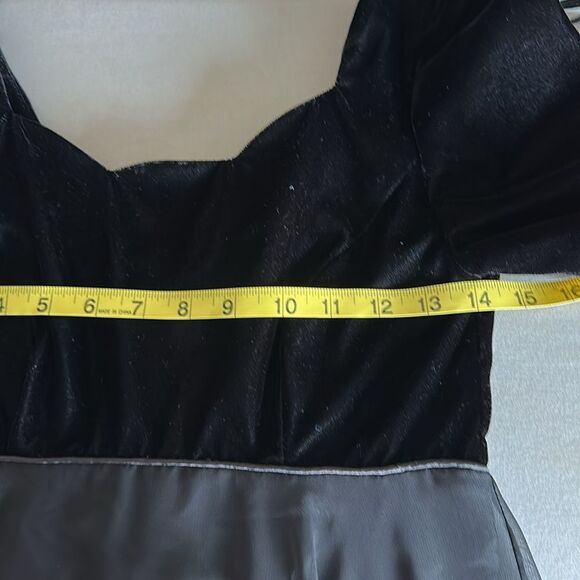 VTG Stage Accents Women Dark Romantic Whimisgoth Fairy Grunge Velvet Dress Sz.4 - Picture 9 of 10